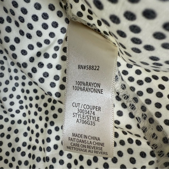 Max Studio Polkadot peasant blouse Size: Small - Picture 5 of 5